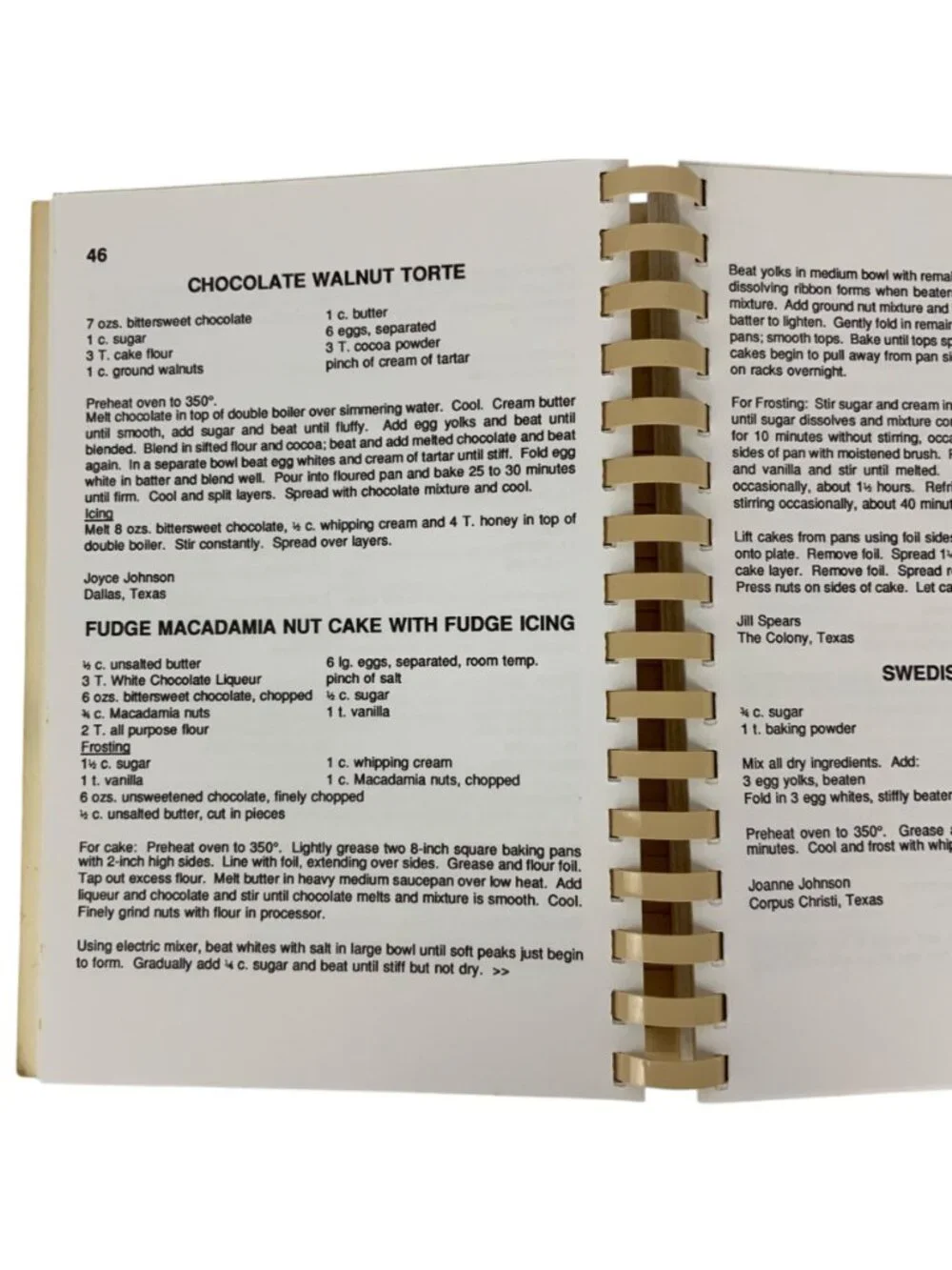 State Fair Of Texas Prize Winning Recipes Cookbook Spiral Bound 1992